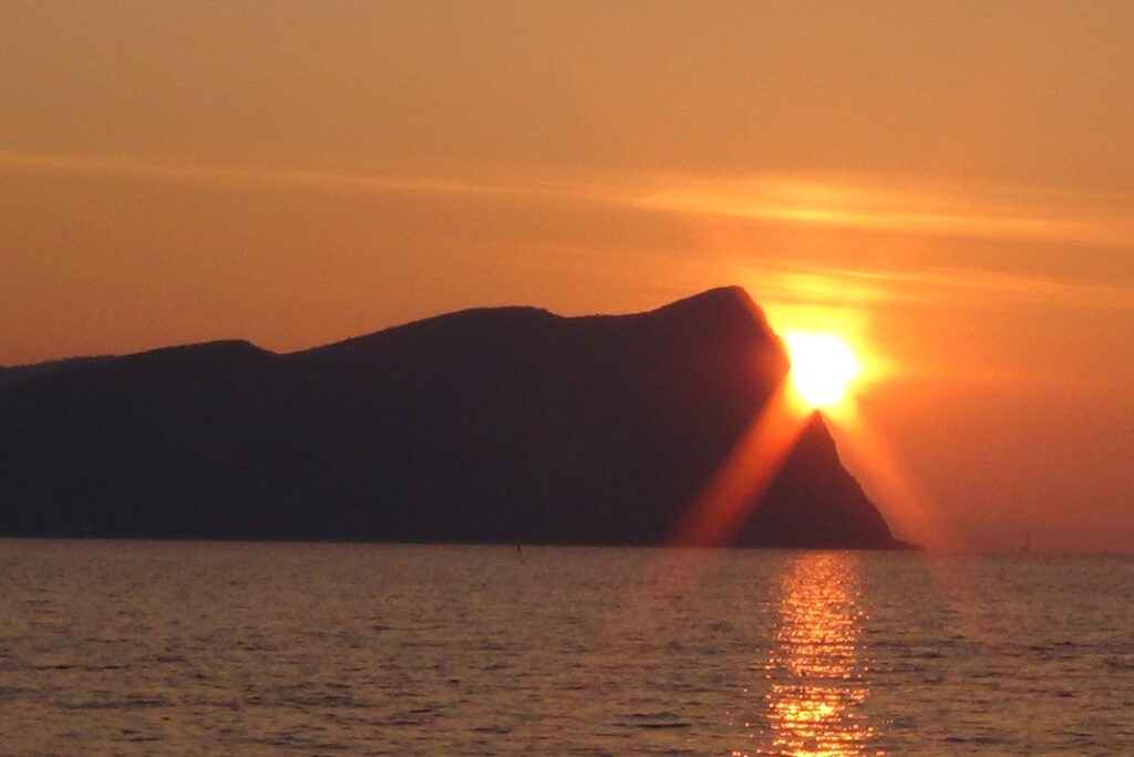 シリパ岬に沈む夕日