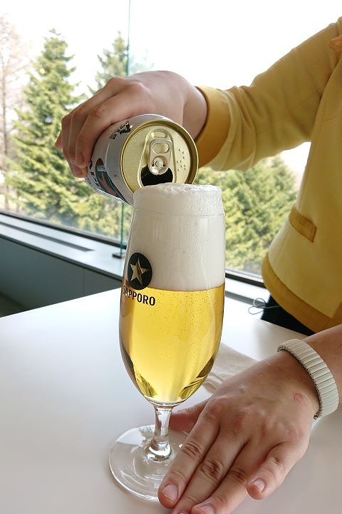 ３度注ぎの実演