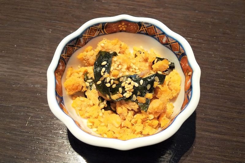 朝食会場でたまに提供されることがあるという中落ち部分を調理した一品