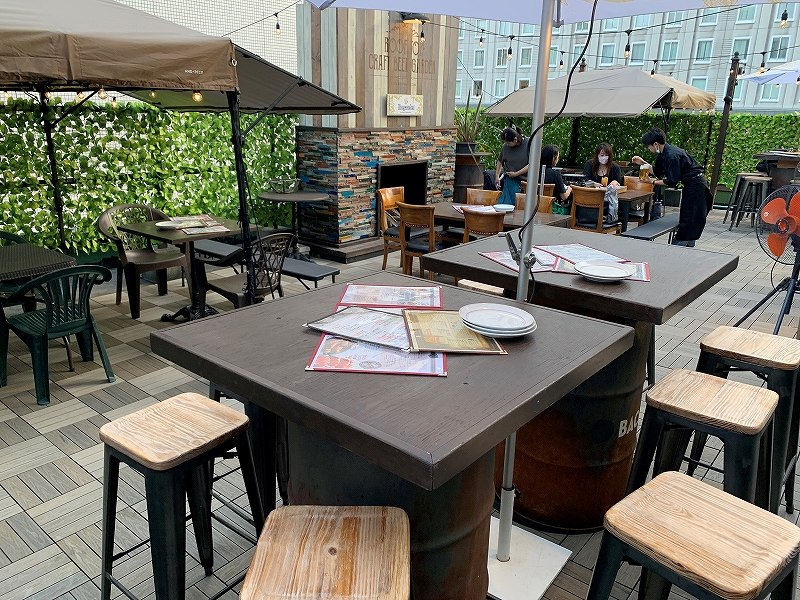 BUDDYBUDDYのビアガーデンのフロア