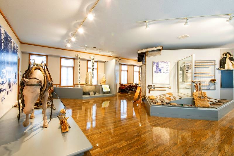 天塩川歴史資料館の館内の様子