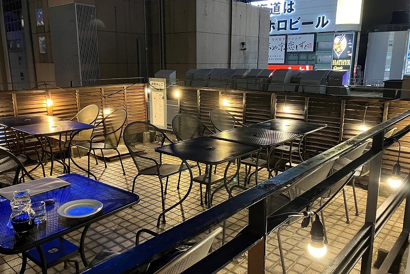 Bistro MIMIのテラス席の様子