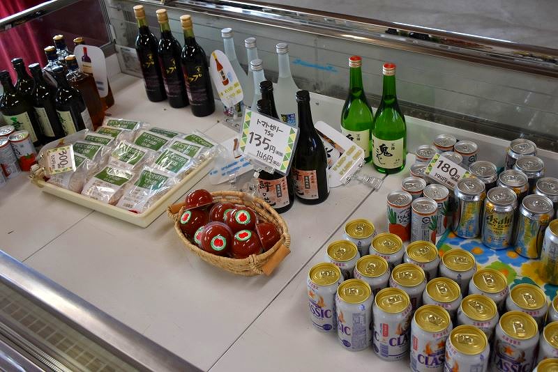 直売所で販売しているビールなどのアルコール類
