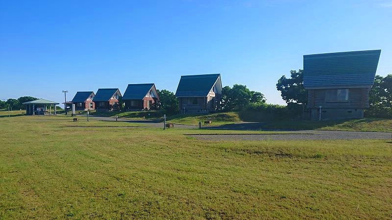 天塩町の鏡沼海浜公園のキャンプ場