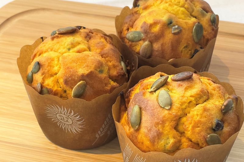 かぼちゃと黒千石大豆のマフィン