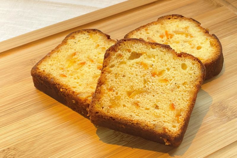 オレンジピールのしっとりパウンドケーキ