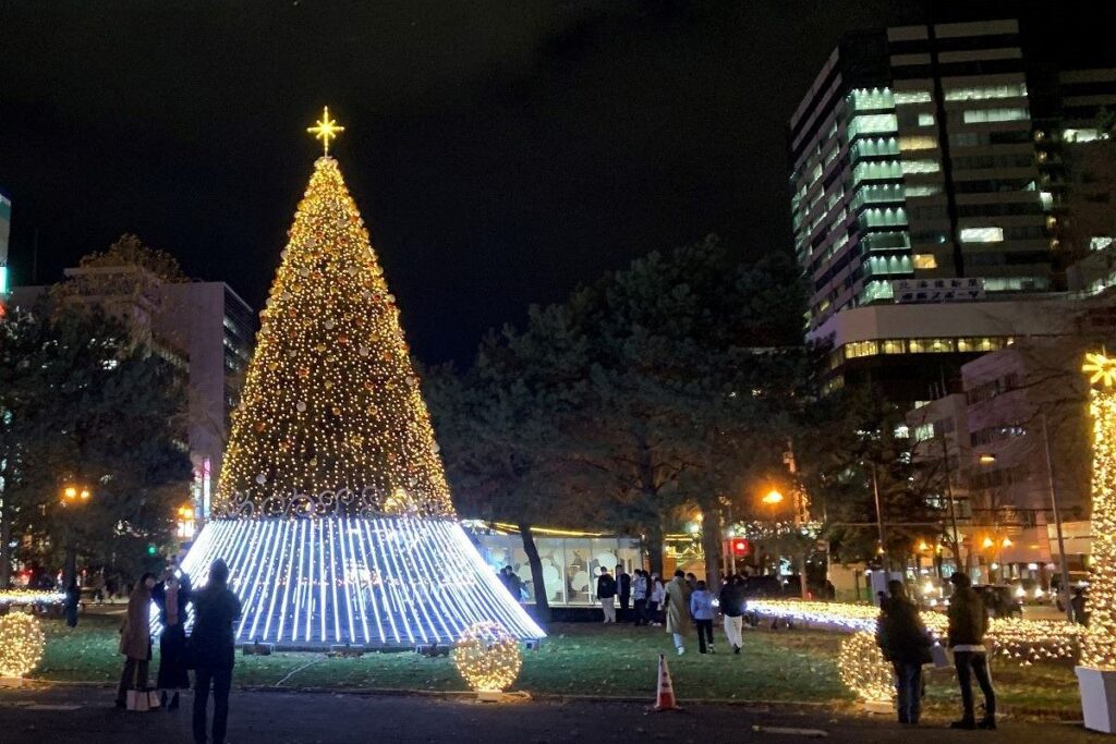 大通公園のホワイトイルミネーション