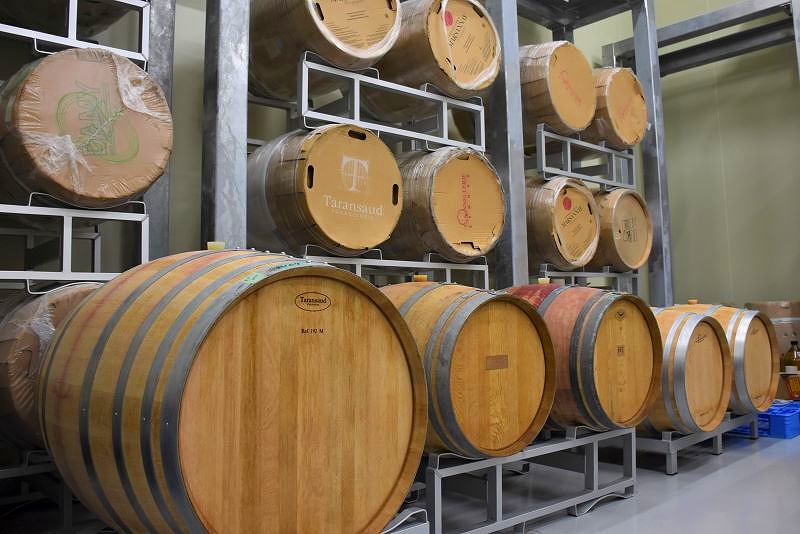 上ノ国ワイナリーのワイン樽