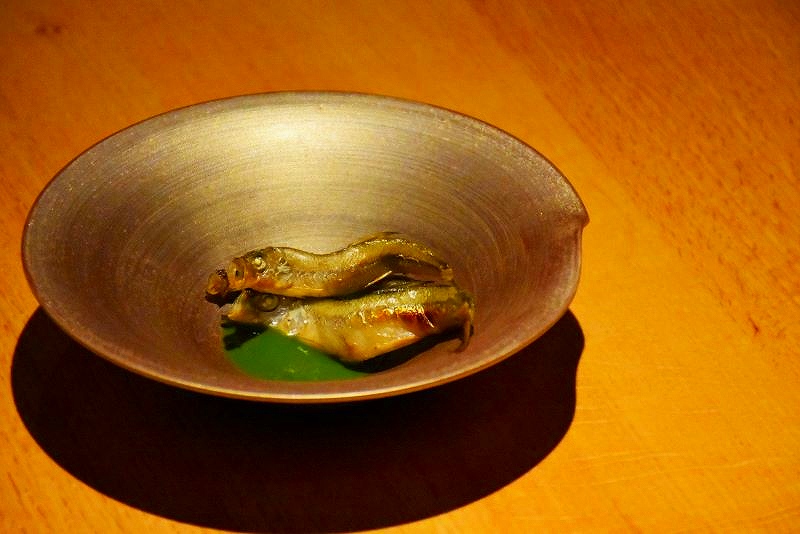 夕食で提供された「わかさぎ」