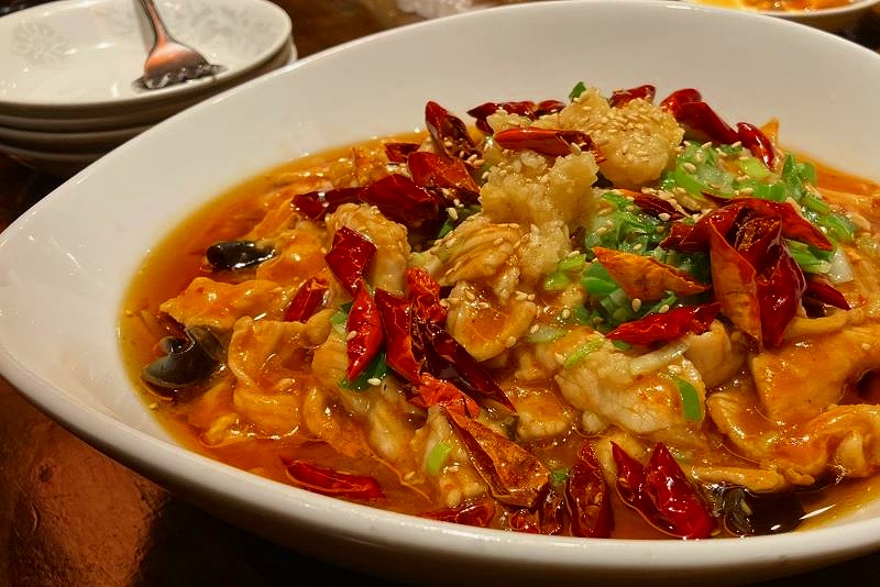 「豚肉と野菜の四川辛煮」