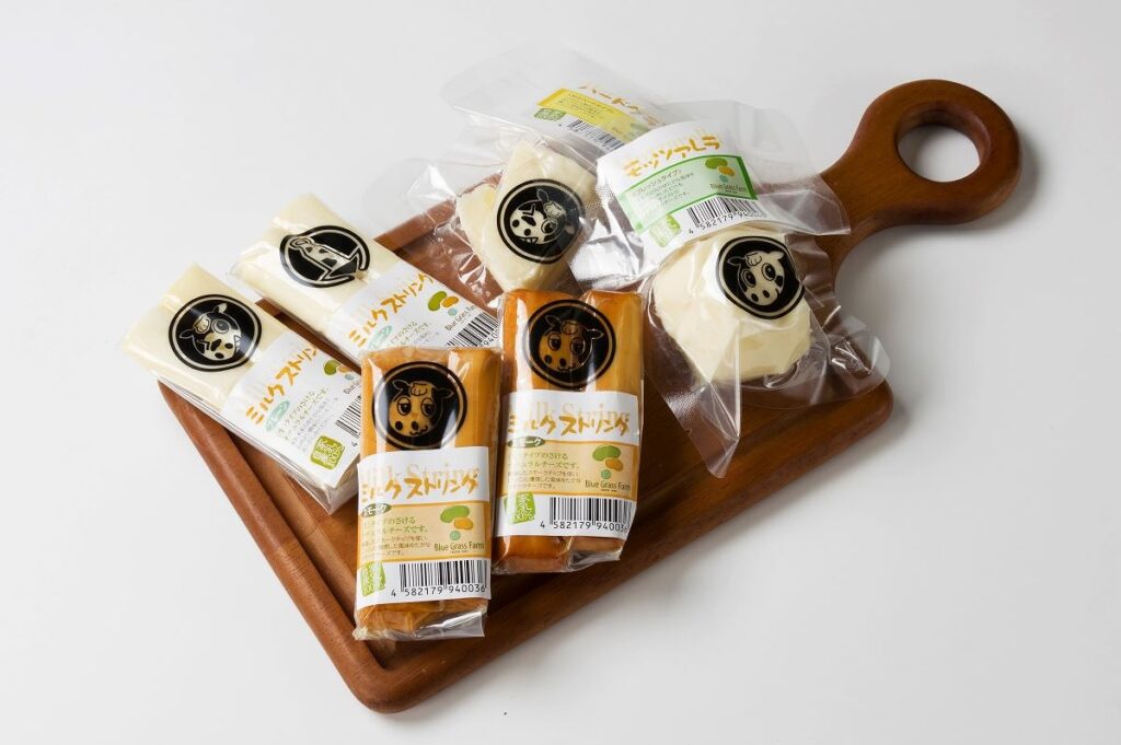 ブルーグラスファームが製造・販売しているチーズ各種
