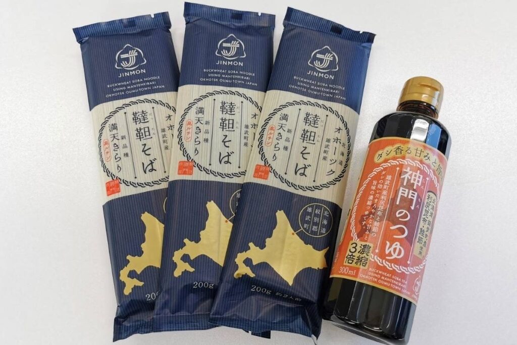 韃靼そばの乾麺と「神門のつゆ」