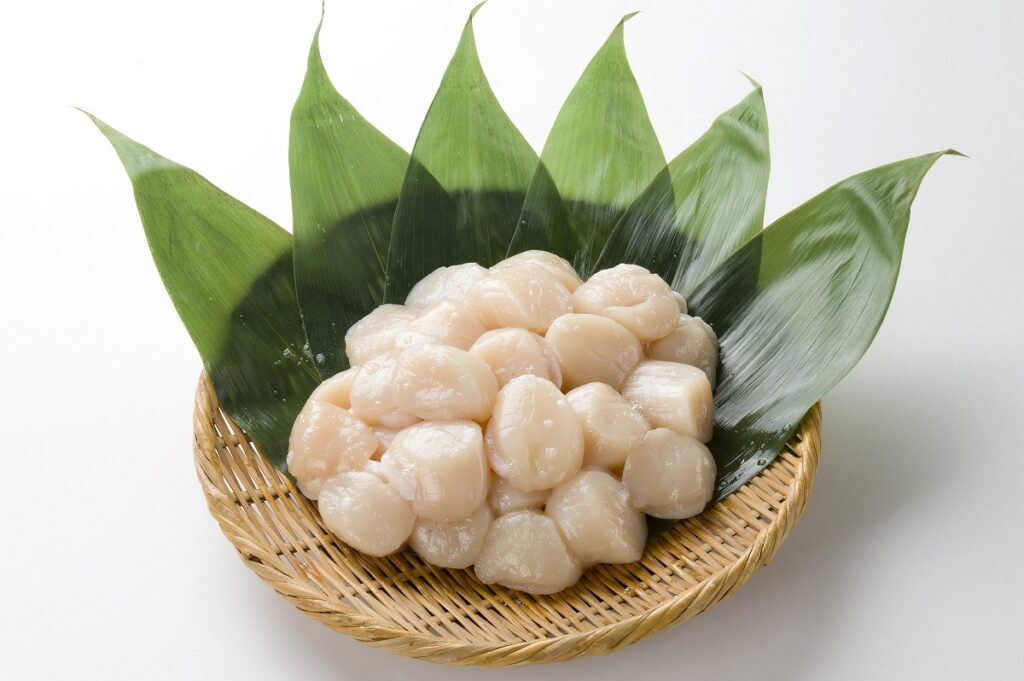 プリプリの食感が自慢の雄武産ホタテの貝柱