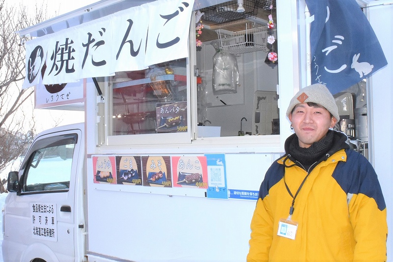 乙部の３２歳　町中さん＊漁師と団子販売　二足のわらじ＊昨年、ホタテ大量死＊兼業に活路　直径５センチ好評