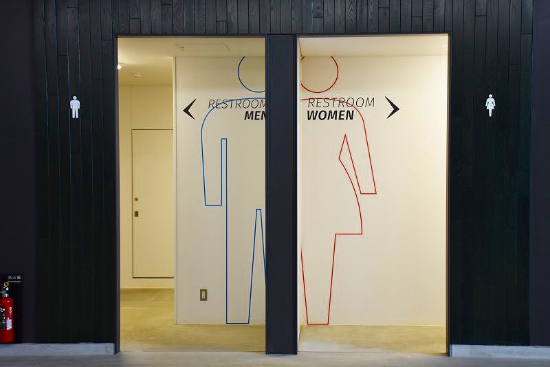 「エスコンフィールド北海道」のお手洗い入り口