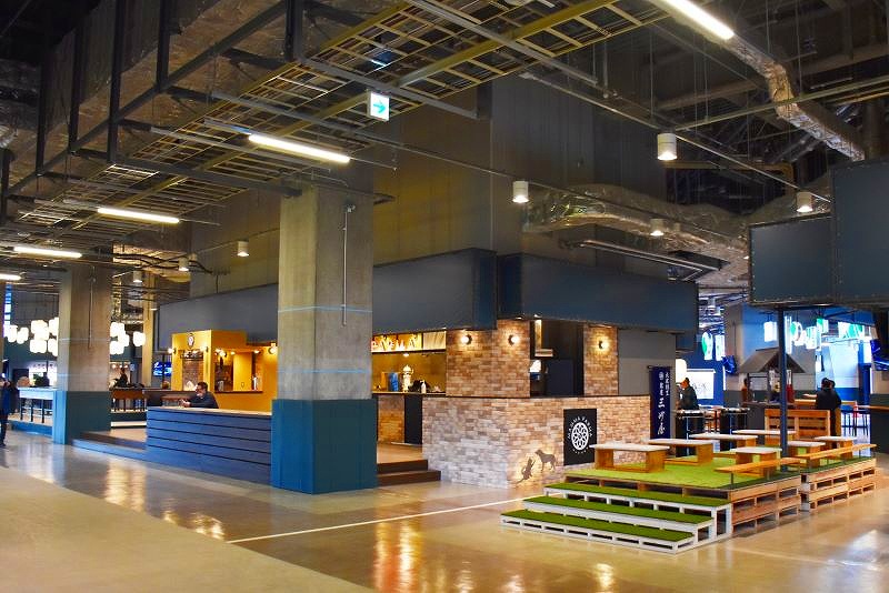 「エスコンフィールド北海道」の「七つ星横丁」の外観