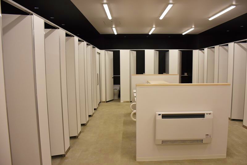 「エスコンフィールド北海道」のお手洗い内部