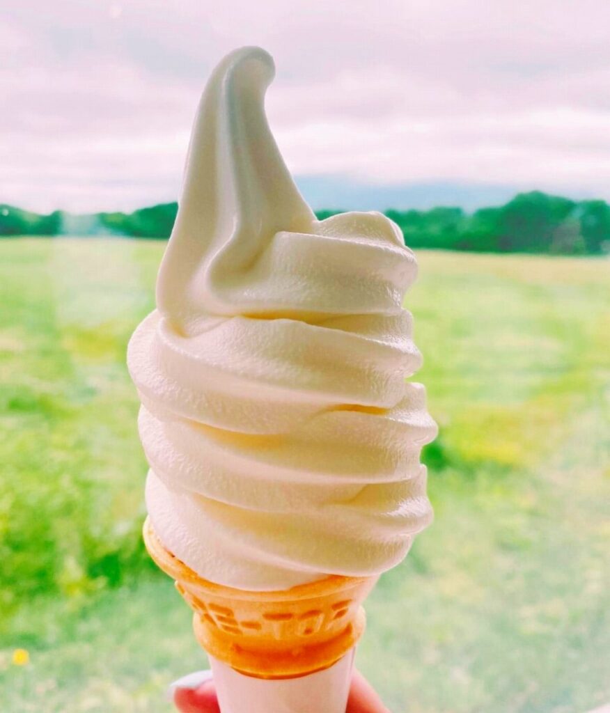 「ミルク工房」のソフトクリーム