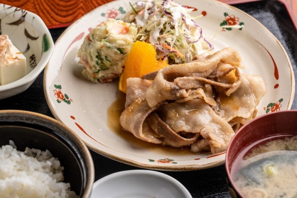 「お食事処　ゆとり」の「しょうが焼き定食」