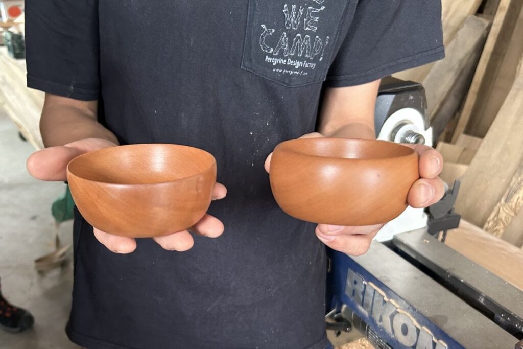 小助川さんが端材で作ったボウル