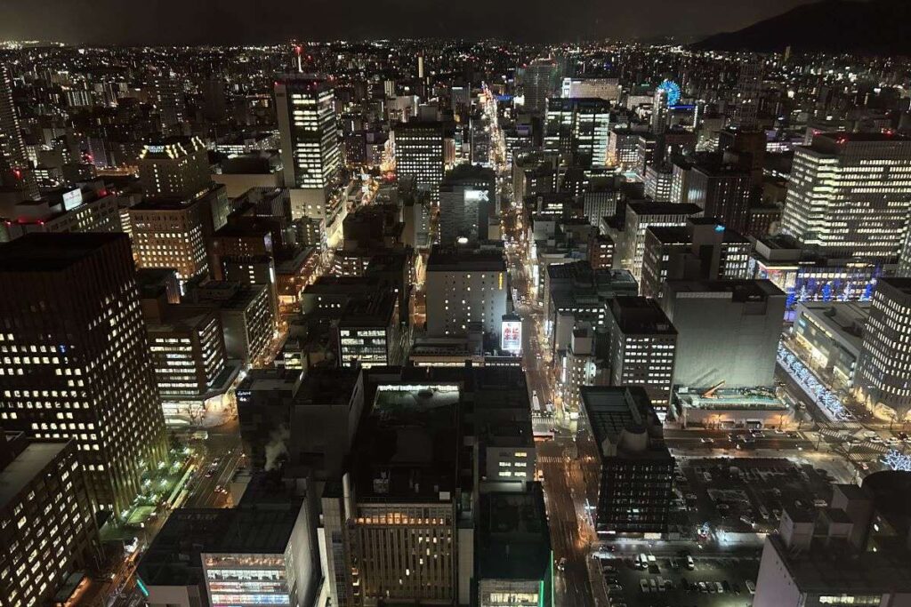 右手奥にはノルベサの観覧車も見える南側の夜景