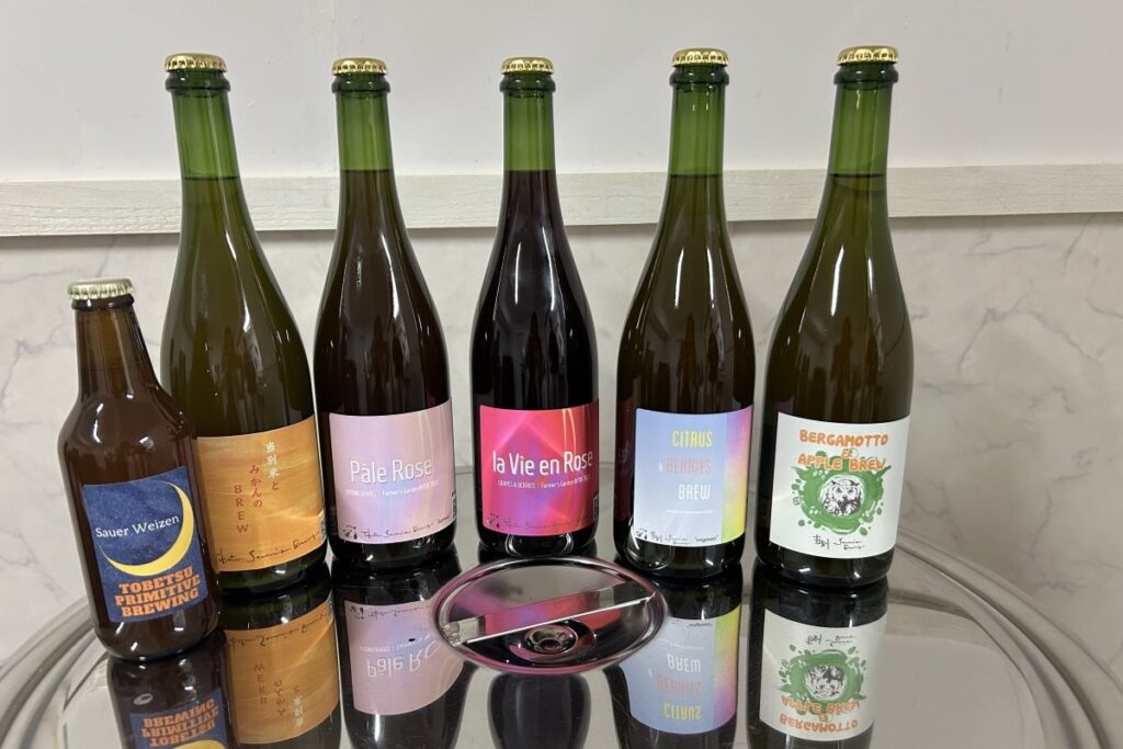 当別セブンズ・ブルワリーのビール。びん入りでエチケットも一見、ワインのよう