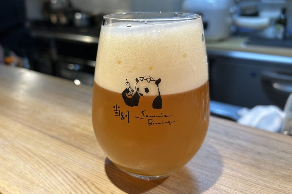 ビストロ「マガッツィーノ」で提供している当別セブンズ・ブルワリーのビール