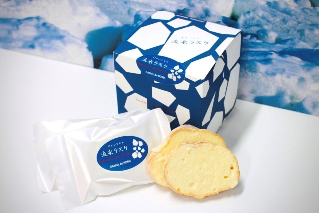 パッケージを一新、網走らしさが増した「流氷ラスク」