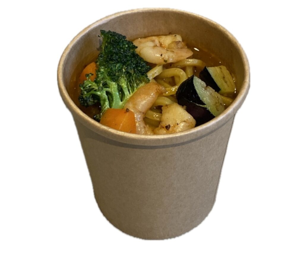 会場で提供される「札幌スープカレーらっきょ」のスープカレーヌードル（イメージ）