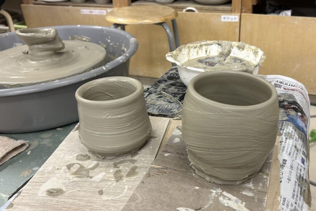 参加者が完成させた陶芸作品