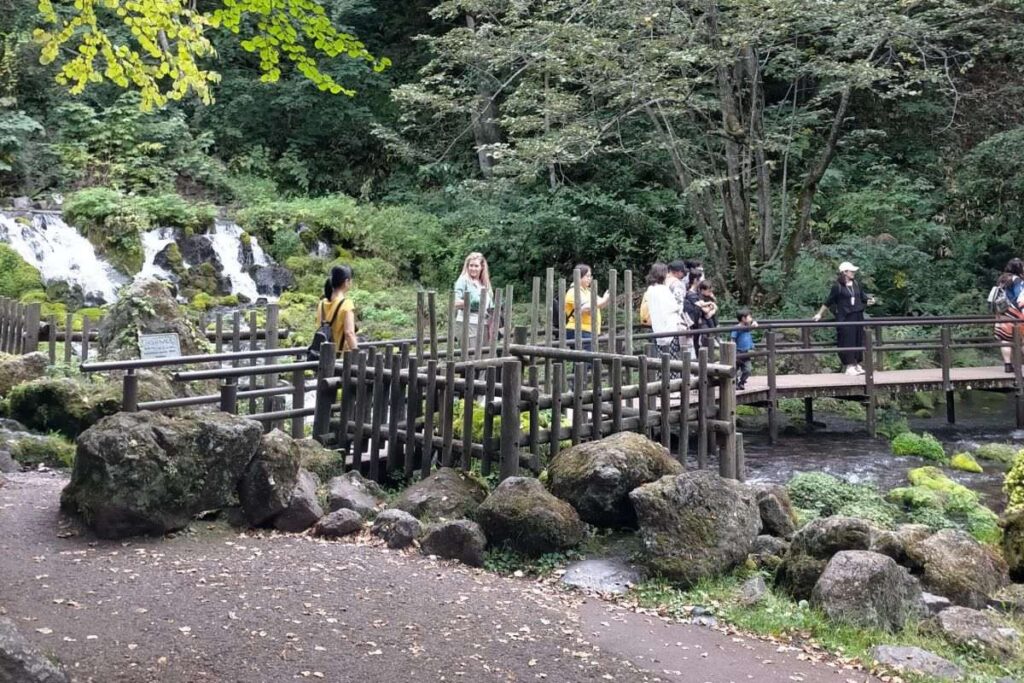 ふきだし公園を散策する参加者