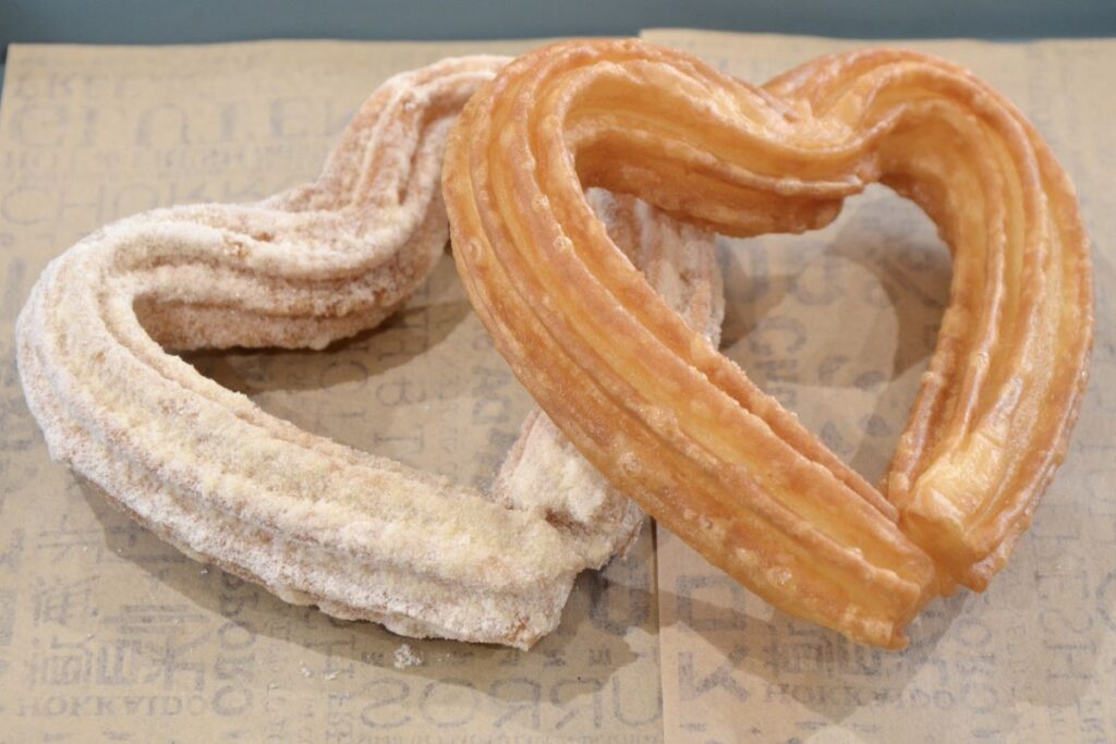 チュロパンダの、かわいらしいハート型のチュロス