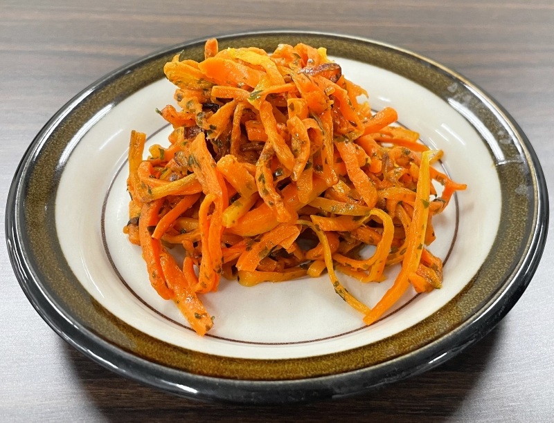 ニンジンののり塩炒め