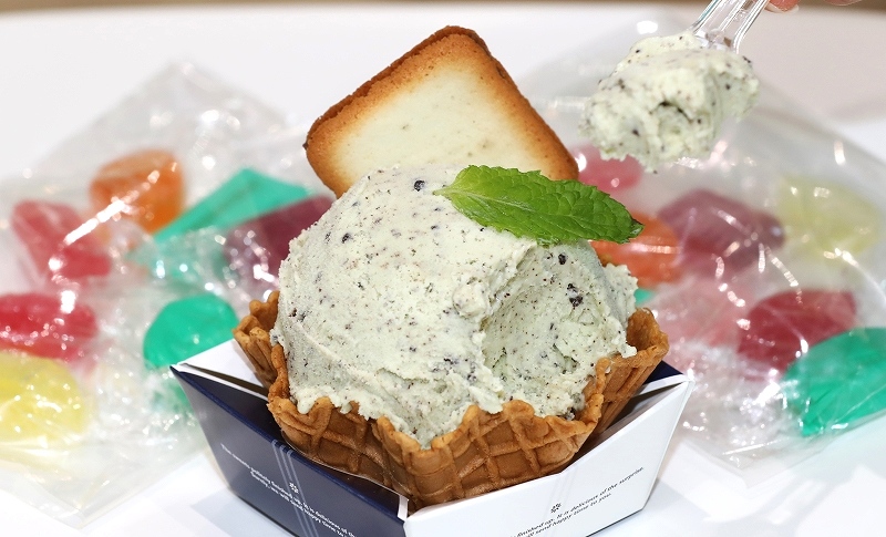 清涼感のあるチョコチップミントジェラート